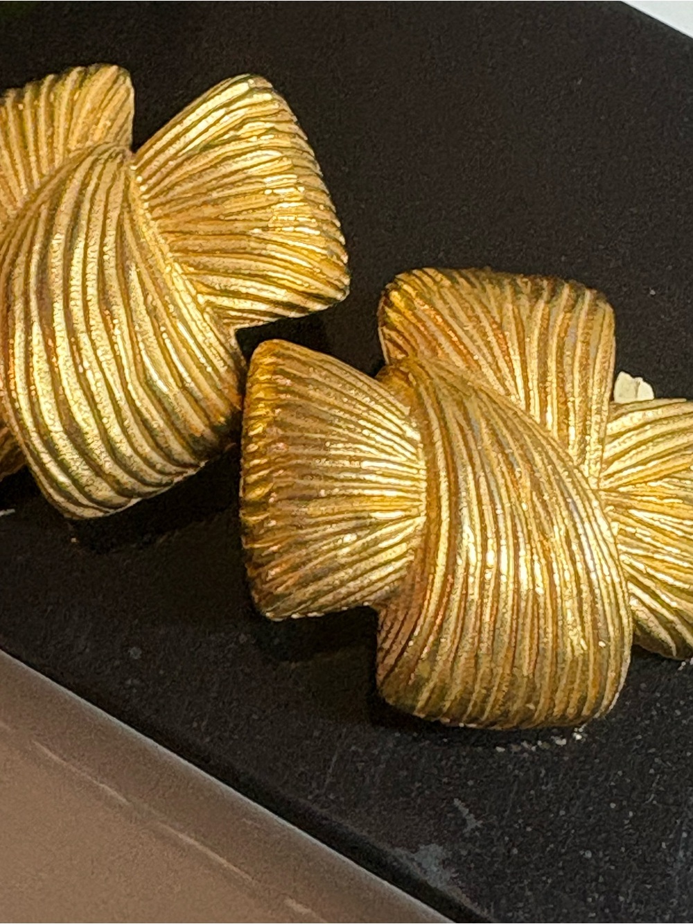 Givenchy Gold Tone Twisted Knot Clip-On Earrings - Picture 5 of 9